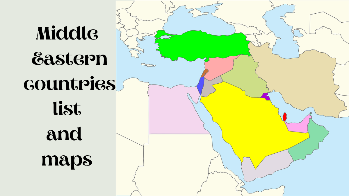 Middle Eastern countries list and maps